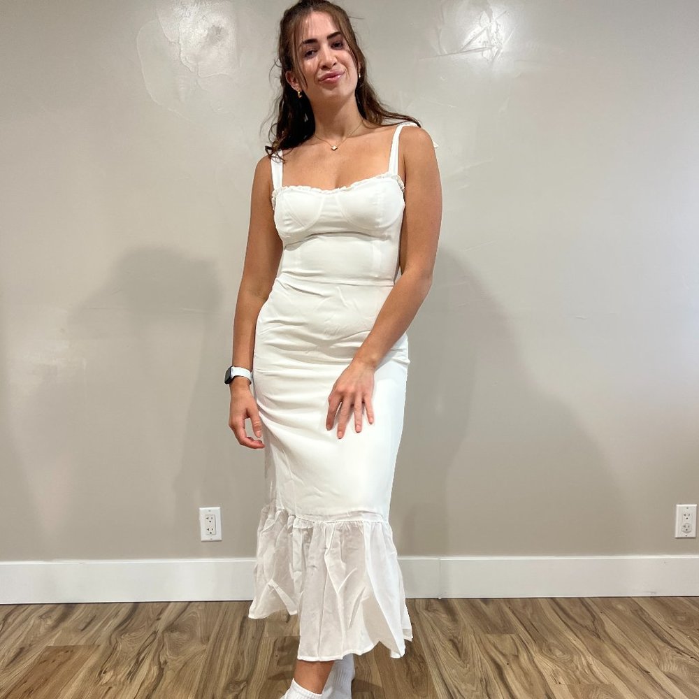 Reformation Nikita Dress | Ivory 🎉SALE🎀 NEW - Picture 2 of 16